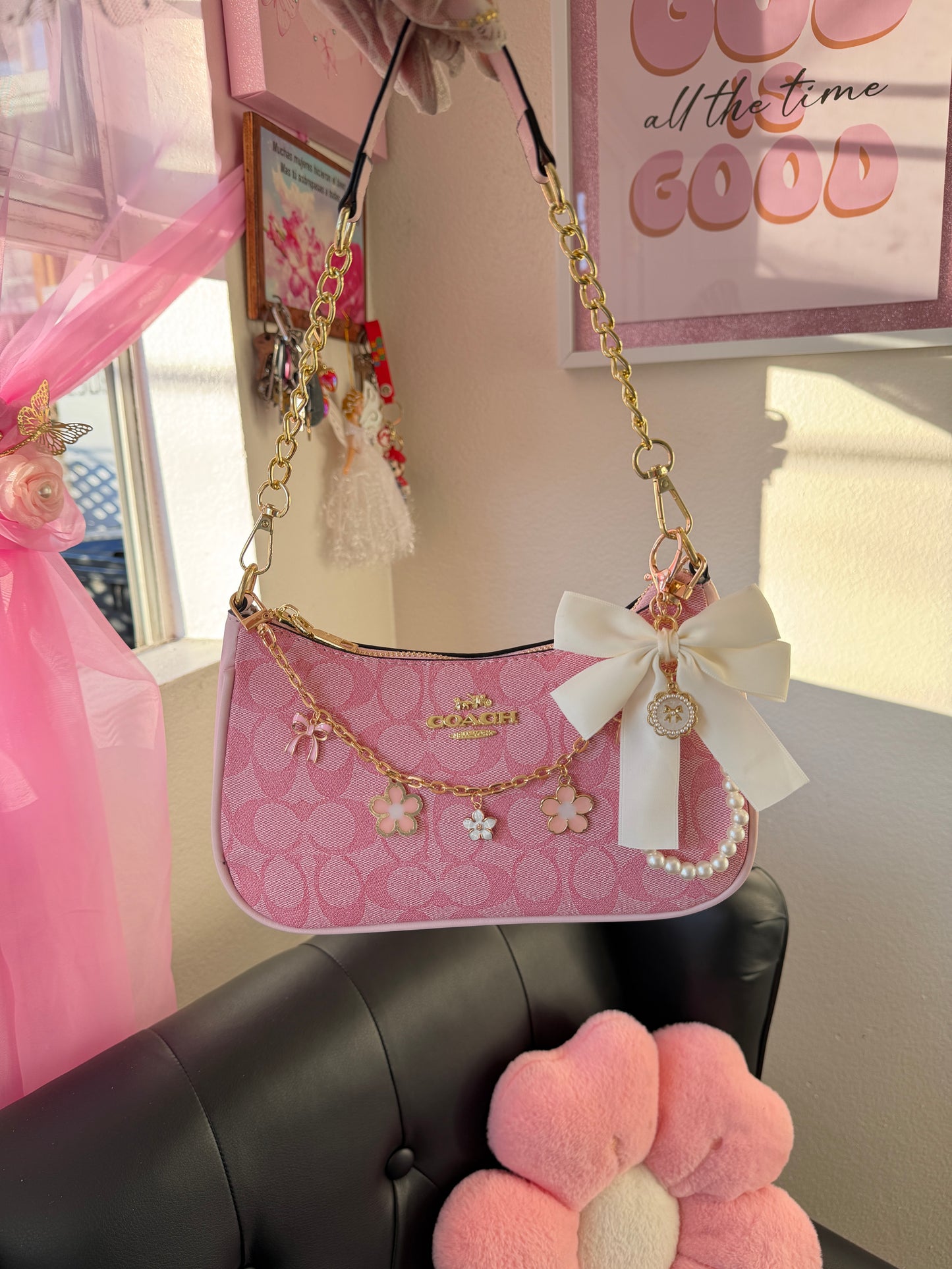 Pink Floral Bag