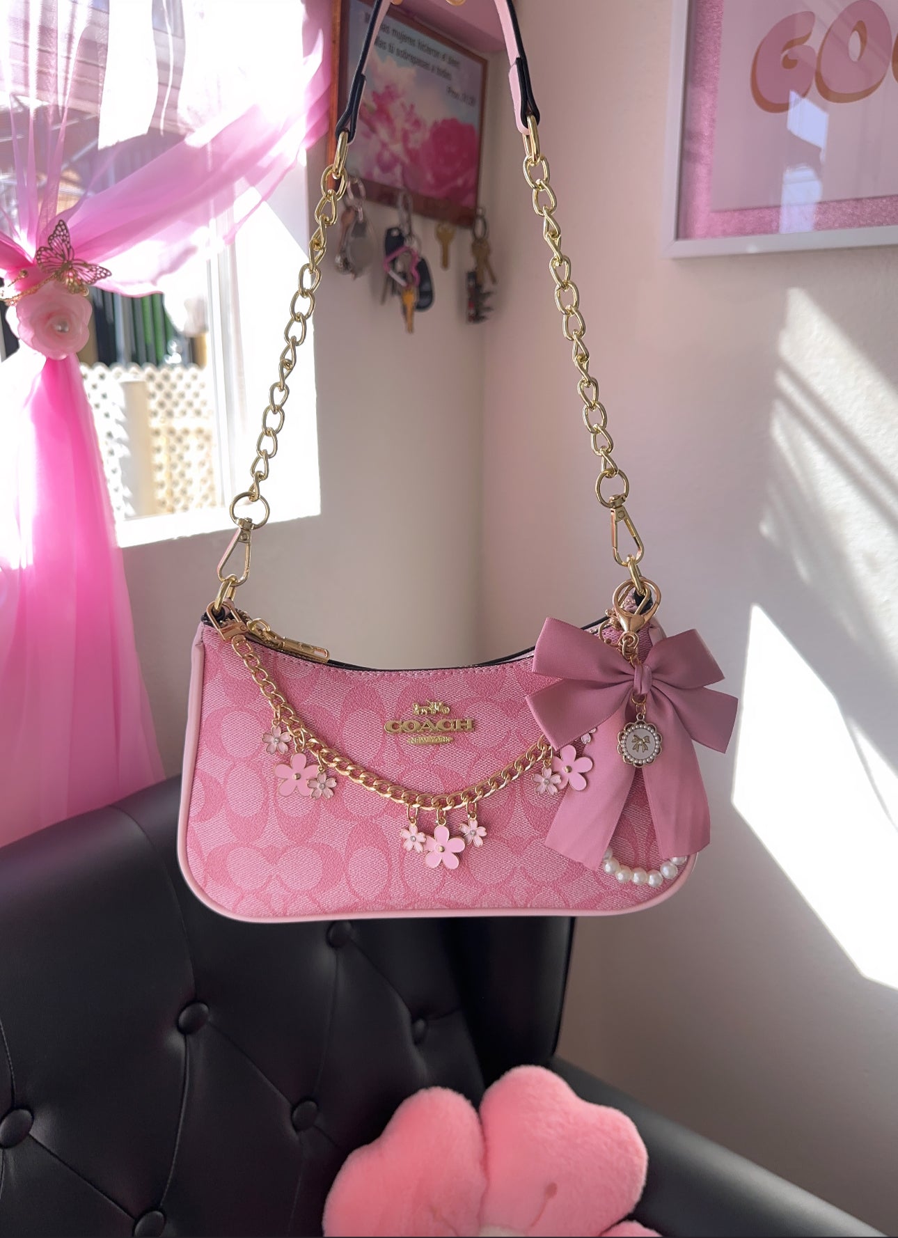 Pink Floral Bag