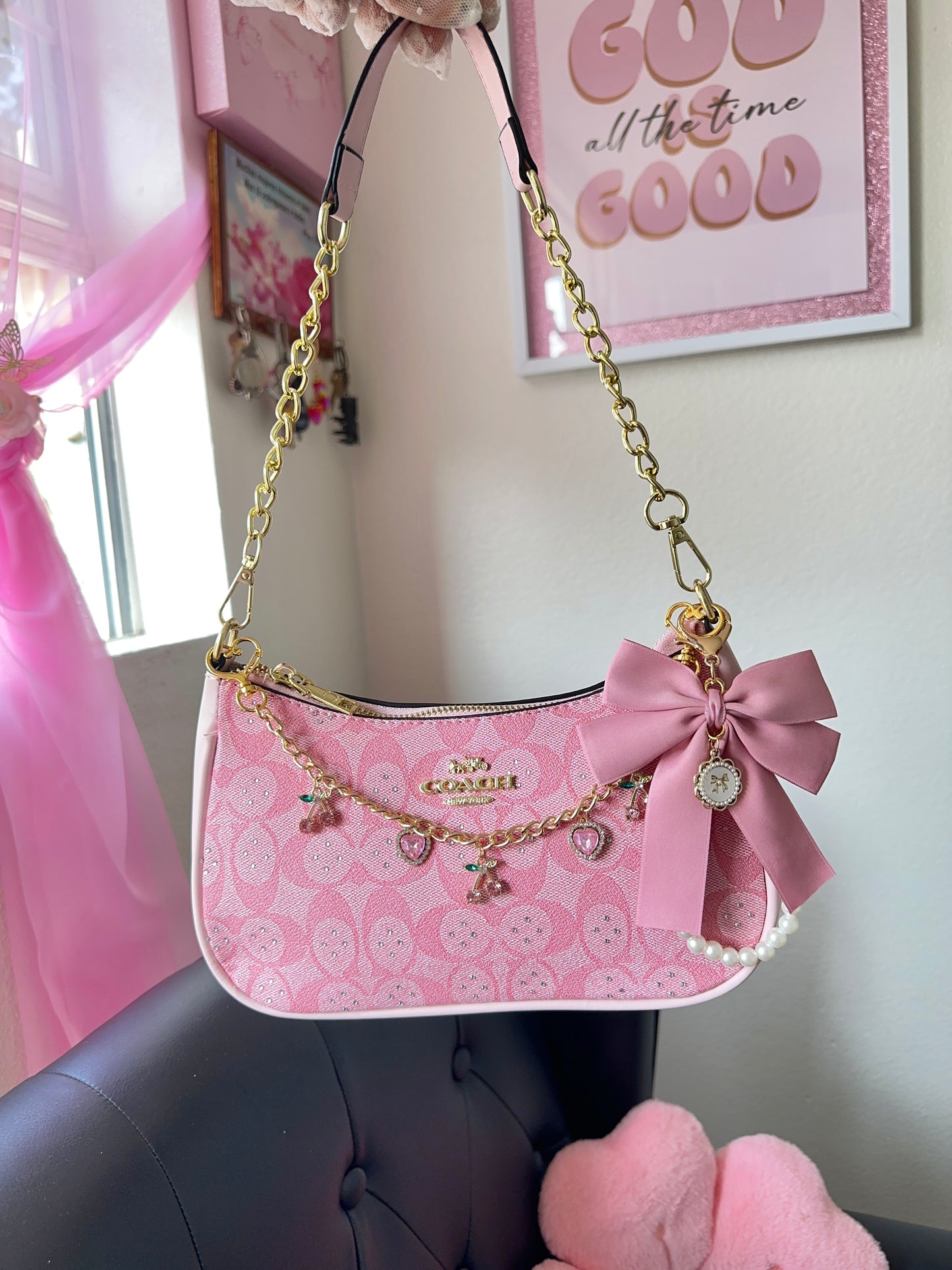 Pink Rhinestones Bag
